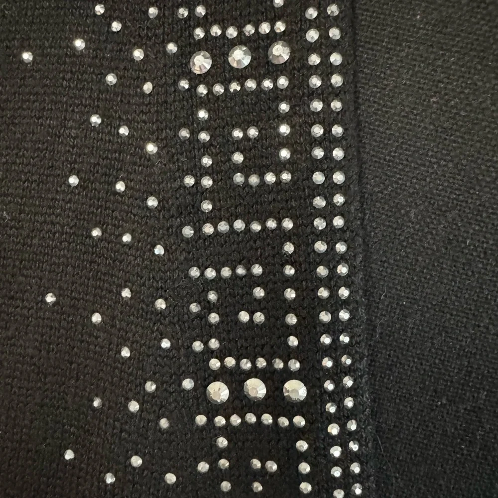 Sz M Love Scarlett black thin knit long sleeve open front cardigan. Embellished - Picture 3 of 12